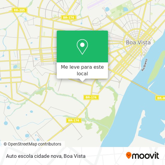 Auto escola cidade nova mapa