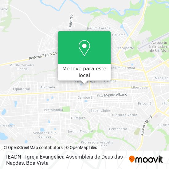 IEADN - Igreja Evangélica Assembleia de Deus das Nações mapa