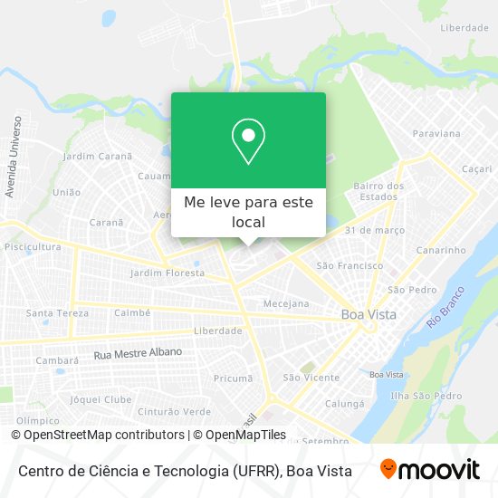 Centro de Ciência e Tecnologia (UFRR) mapa
