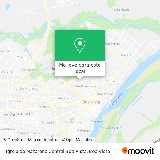 Igreja do Nazareno Central Boa Vista mapa