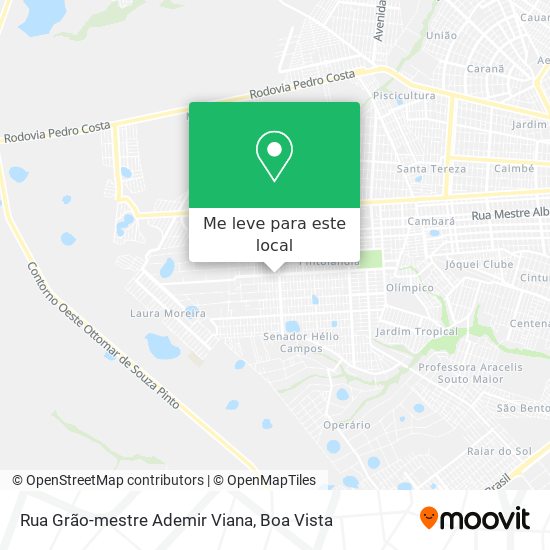 Rua Grão-mestre Ademir Viana mapa