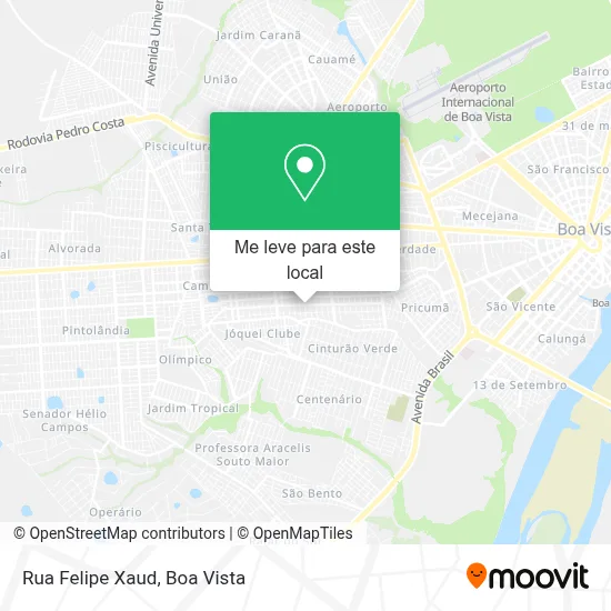 Rua Felipe Xaud mapa