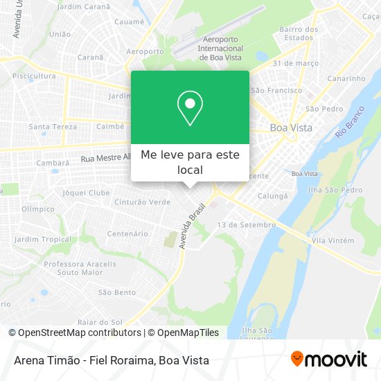 Arena Timão - Fiel Roraima mapa
