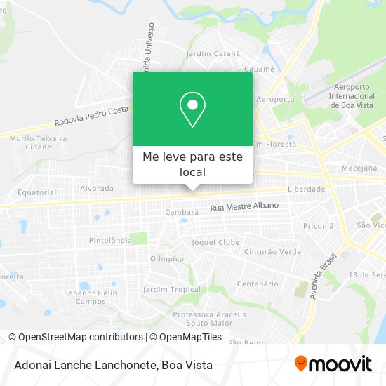 Adonai Lanche Lanchonete mapa