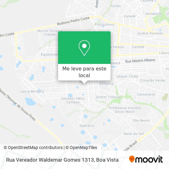 Rua Vereador Waldemar Gomes 1313 mapa