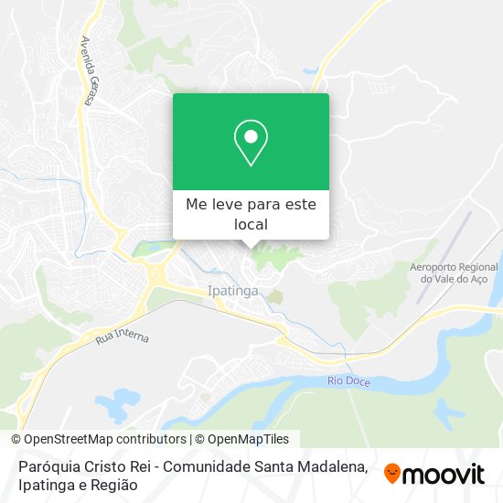 Paróquia Cristo Rei - Comunidade Santa Madalena mapa