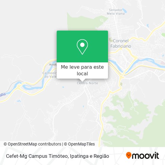 Cefet-Mg Campus Timóteo mapa