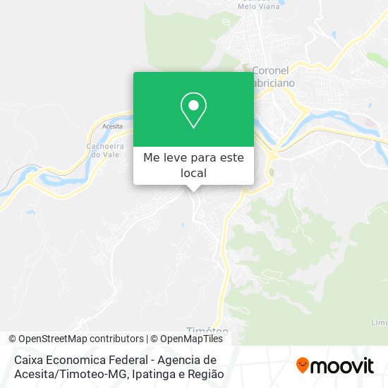 Caixa Economica Federal - Agencia de Acesita / Timoteo-MG mapa