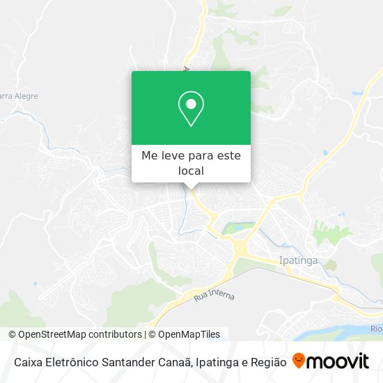 Caixa Eletrônico Santander Canaã mapa