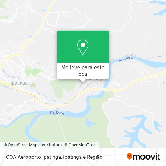 COA Aeroporto Ipatinga mapa