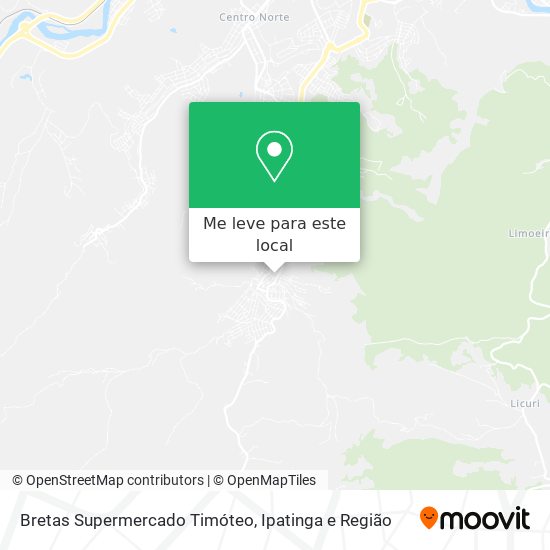 Bretas Supermercado Timóteo mapa