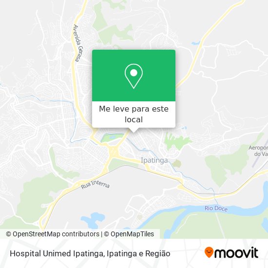 Hospital Unimed Ipatinga mapa