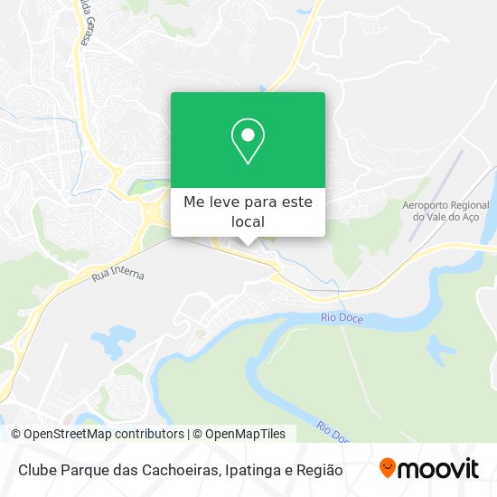 Clube Parque das Cachoeiras mapa