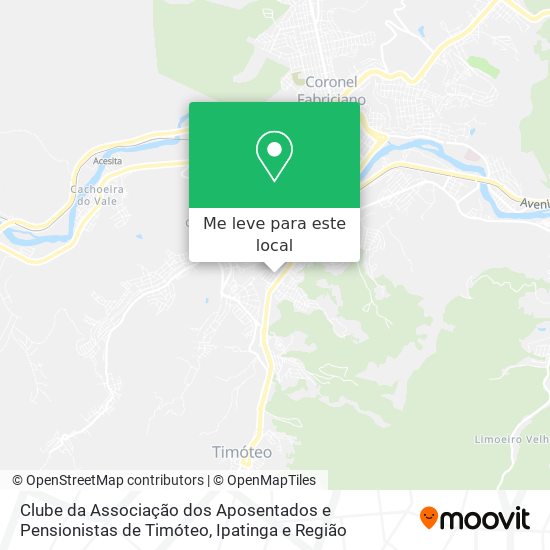 Clube da Associação dos Aposentados e Pensionistas de Timóteo mapa