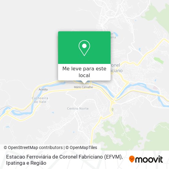 Estacao Ferroviária de Coronel Fabriciano (EFVM) mapa