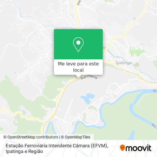 Estação Ferroviária Intendente Câmara (EFVM) mapa