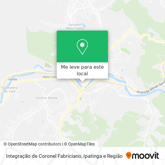 Integração de Coronel Fabriciano mapa