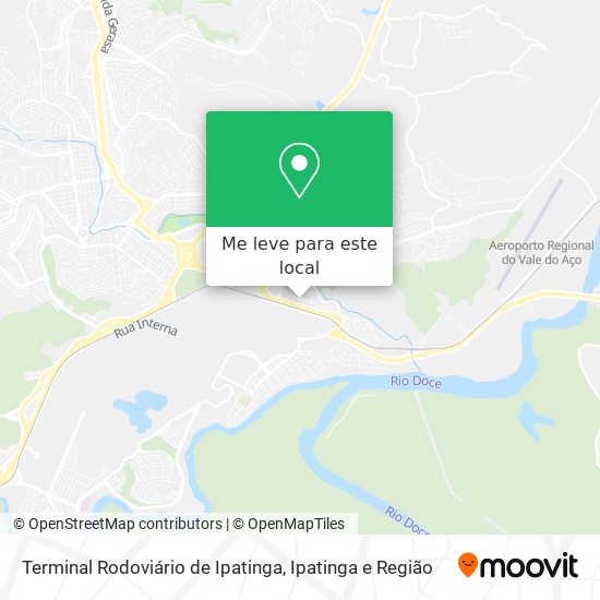 Terminal Rodoviário de Ipatinga mapa