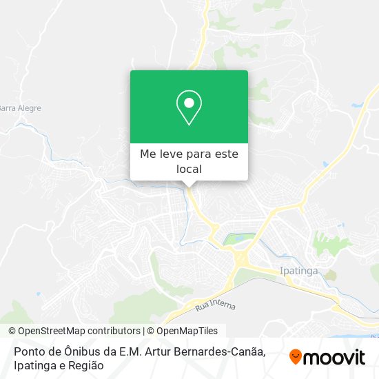 Ponto de Ônibus da E.M. Artur Bernardes-Canãa mapa