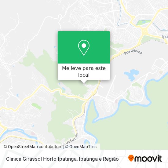 Clinica Girassol Horto Ipatinga mapa