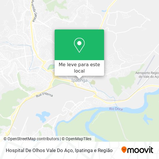 Hospital De Olhos Vale Do Aço mapa