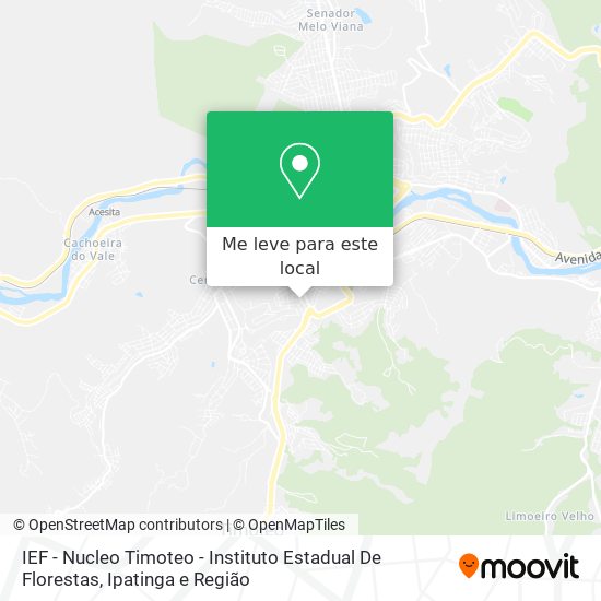 IEF - Nucleo Timoteo - Instituto Estadual De Florestas mapa