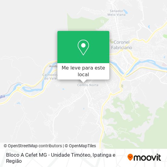 Bloco A Cefet MG - Unidade Timóteo mapa