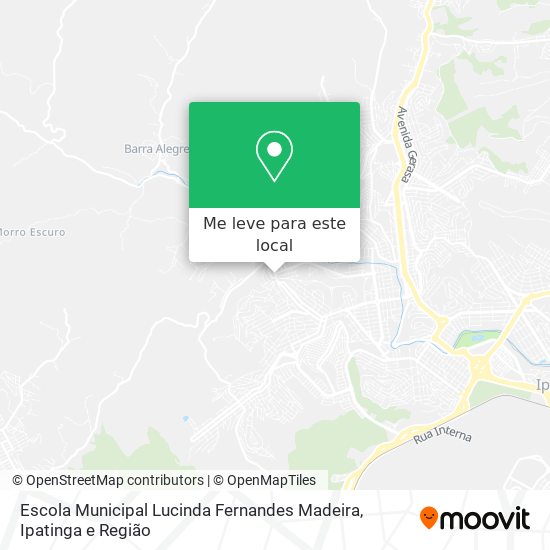 Escola Municipal Lucinda Fernandes Madeira mapa