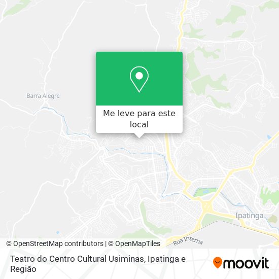 Teatro do Centro Cultural Usiminas mapa
