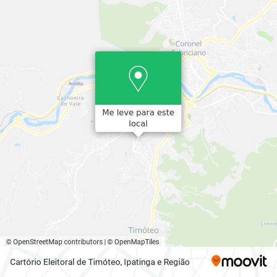 Cartório Eleitoral de Timóteo mapa