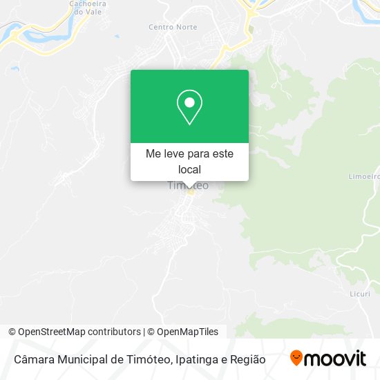 Câmara Municipal de Timóteo mapa