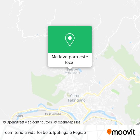 cemitério a vida foi bela mapa