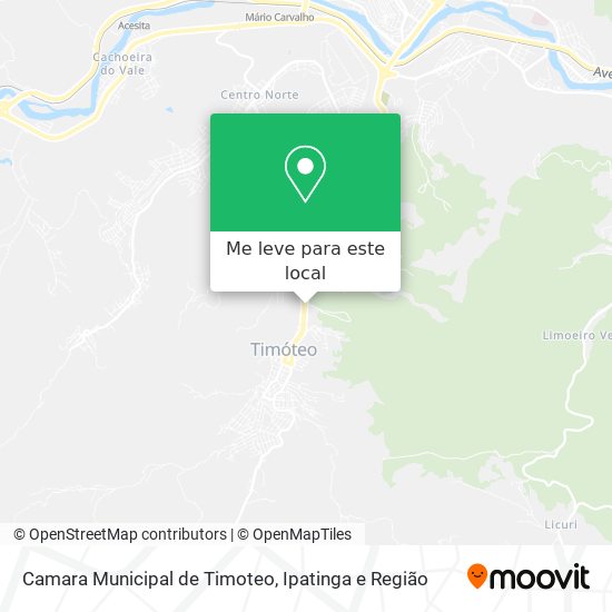 Camara Municipal de Timoteo mapa