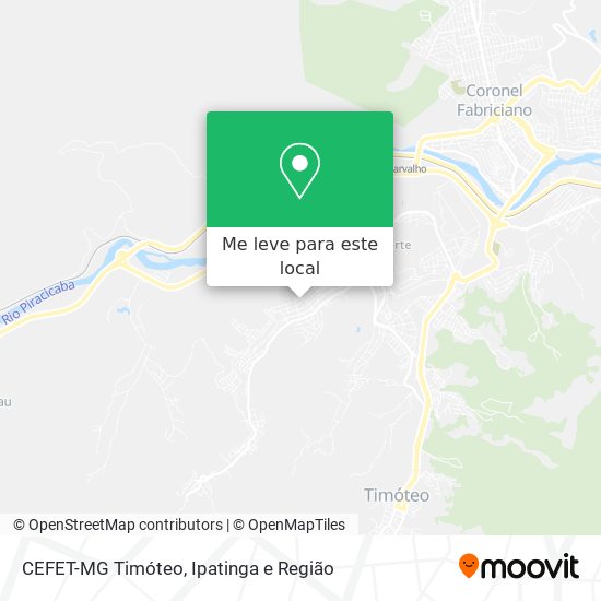 CEFET-MG Timóteo mapa