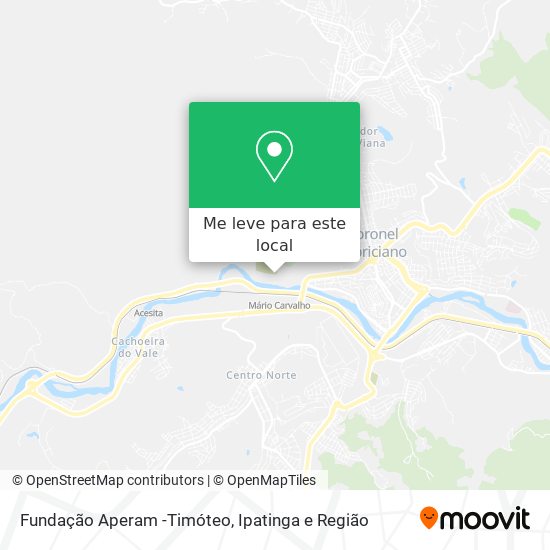 Fundação Aperam -Timóteo mapa