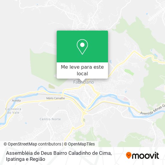 Assembléia de Deus Bairro Caladinho de Cima mapa