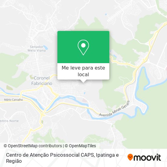 Centro de Atenção Psicossocial CAPS mapa