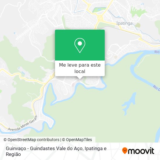 Guinvaço - Guindastes Vale do Aço mapa