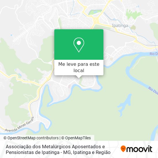 Associação dos Metalúrgicos Aposentados e Pensionistas de Ipatinga - MG mapa