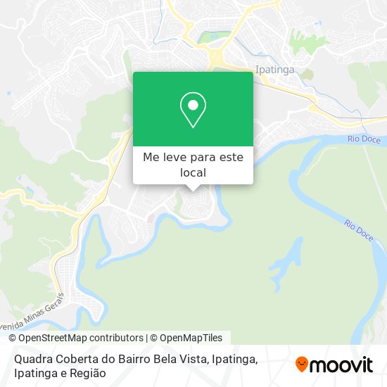 Quadra Coberta do Bairro Bela Vista, Ipatinga mapa