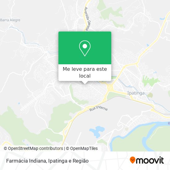 Farmácia Indiana mapa