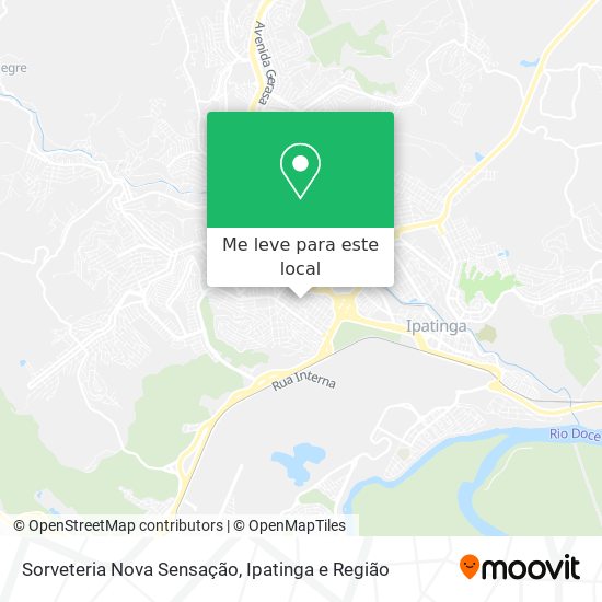 Sorveteria Nova Sensação mapa