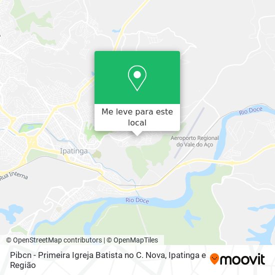 Pibcn - Primeira Igreja Batista no C. Nova mapa