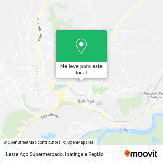 Leste Aço Supermercado mapa