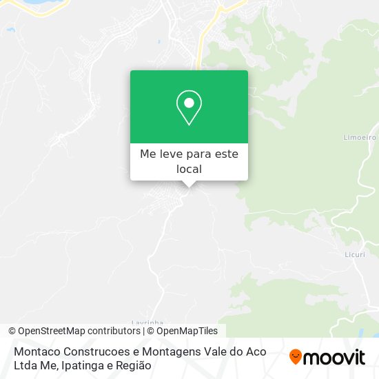 Montaco Construcoes e Montagens Vale do Aco Ltda Me mapa