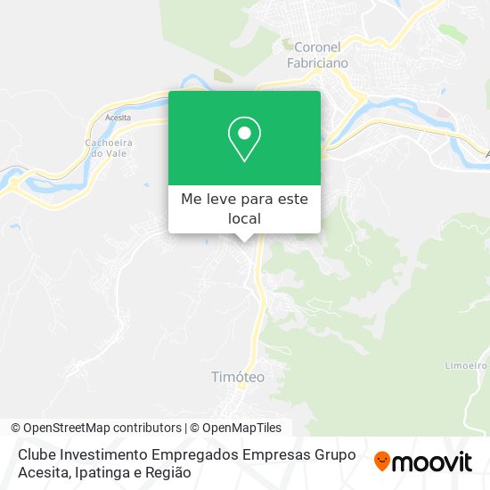 Clube Investimento Empregados Empresas Grupo Acesita mapa