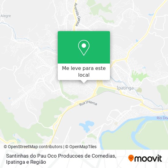 Santinhas do Pau Oco Producoes de Comedias mapa