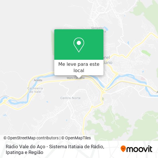 Rádio Vale do Aço - Sistema Itatiaia de Rádio mapa