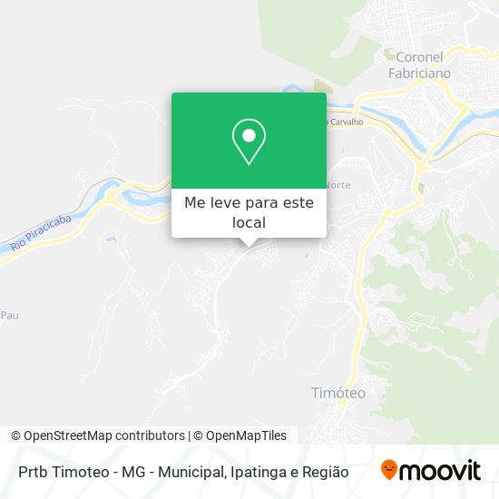 Prtb Timoteo - MG - Municipal mapa