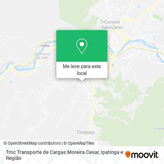 Tmc Transporte de Cargas Moreira Cesar mapa